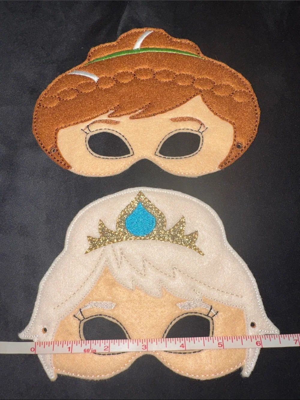 Girls' Princess Mask Set Anna & Elsa Felt HandMade Dress Up Costume Cosplay Soft